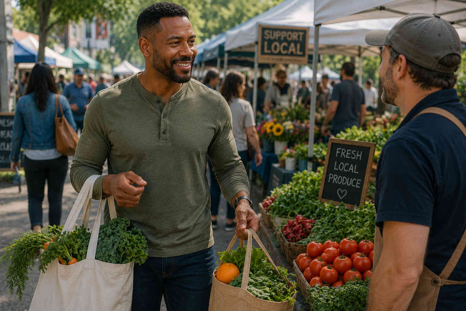 Shopping confidently at a local farmers market