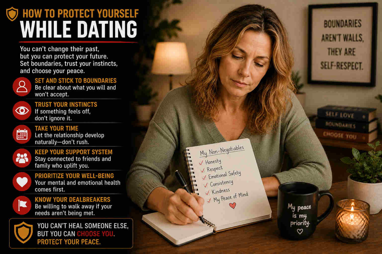 How to protect yourself while dating by setting boundaries and trusting your instincts