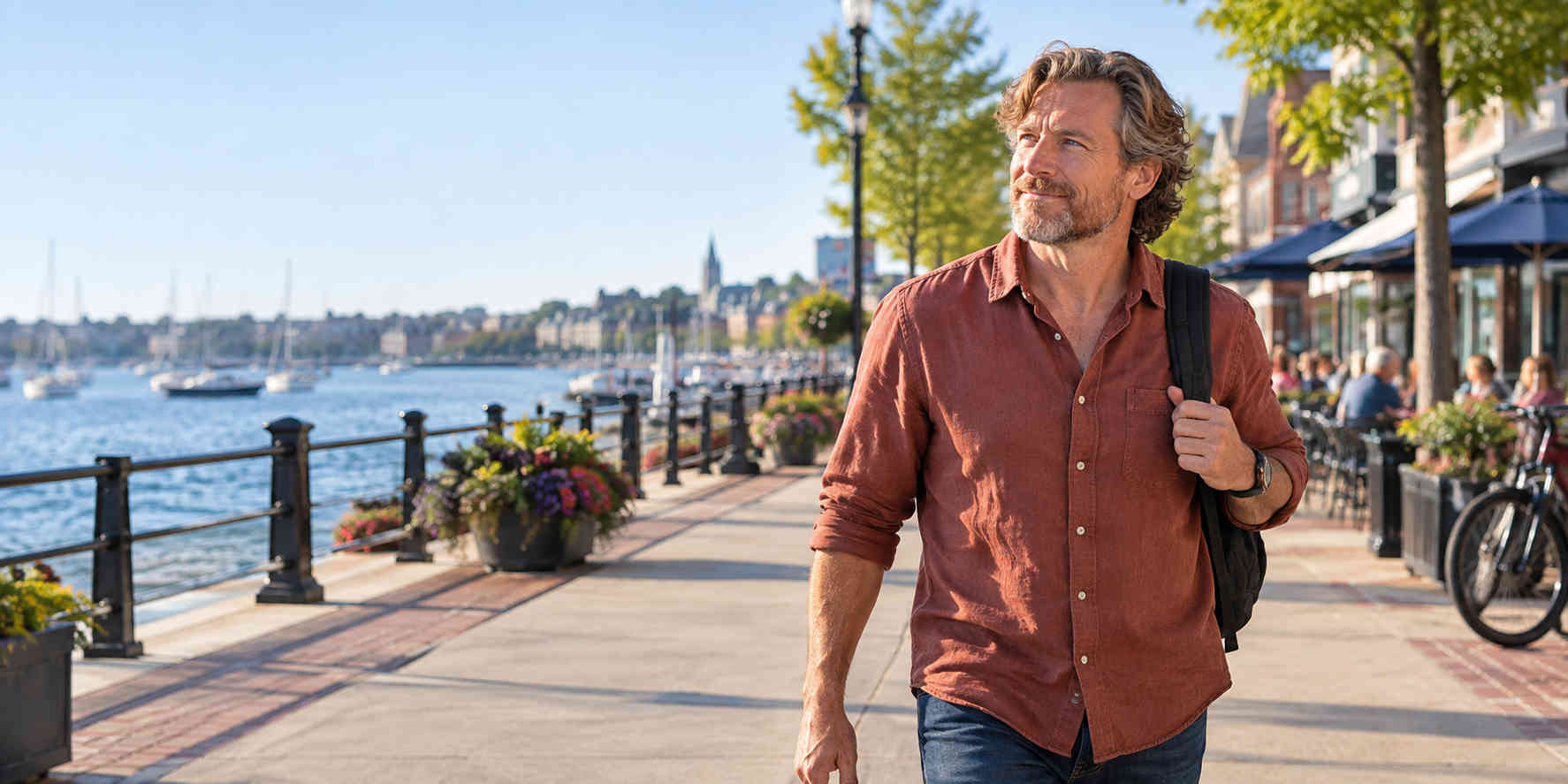 Man exploring a new experience after divorce