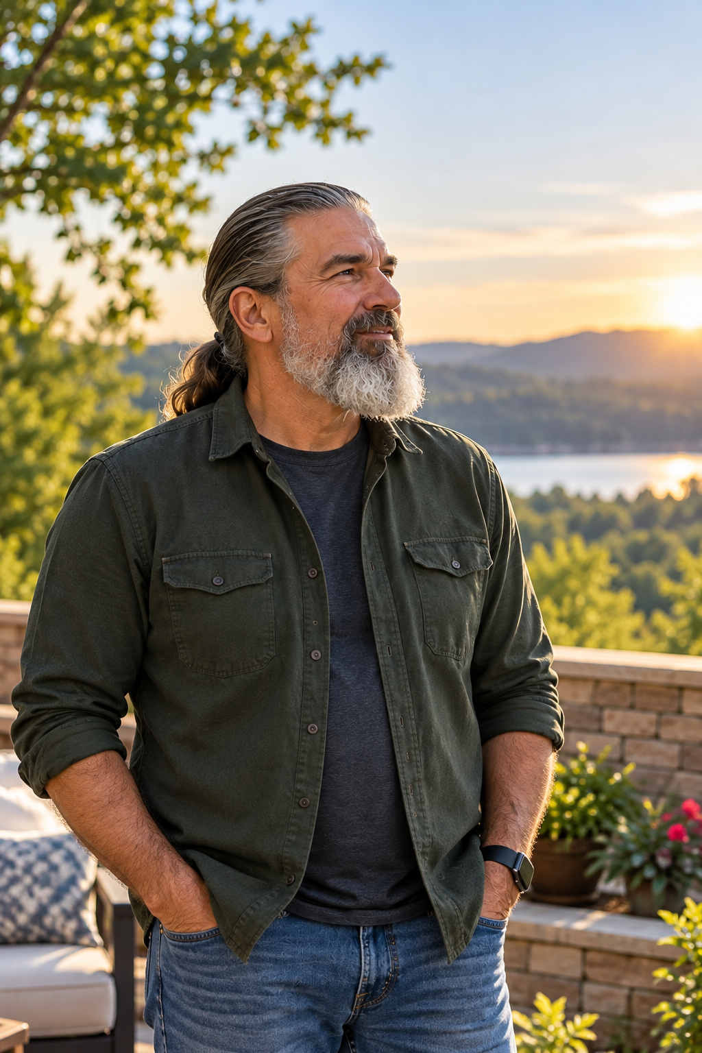 Man looking toward the horizon as he regains control of his life after divorce