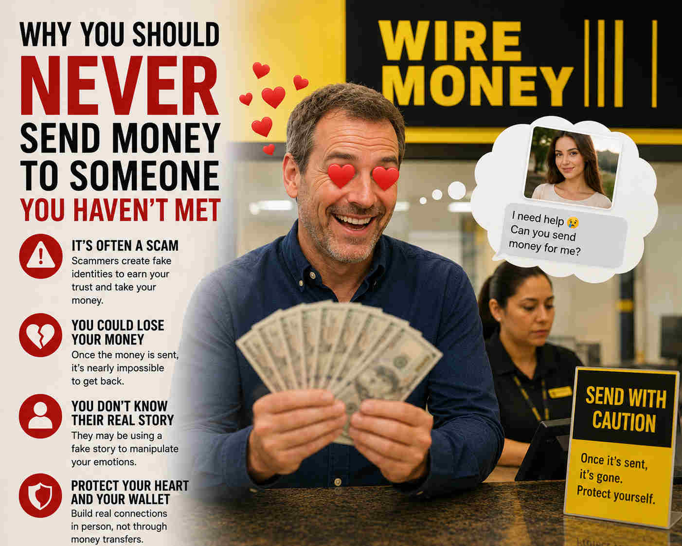 Why You Should Never Send Money To Someone You Haven't Met